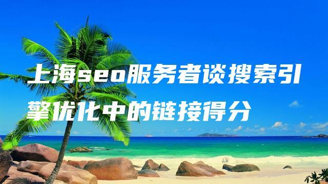 上海seo服務者談搜索引擎優化中的鏈接得分